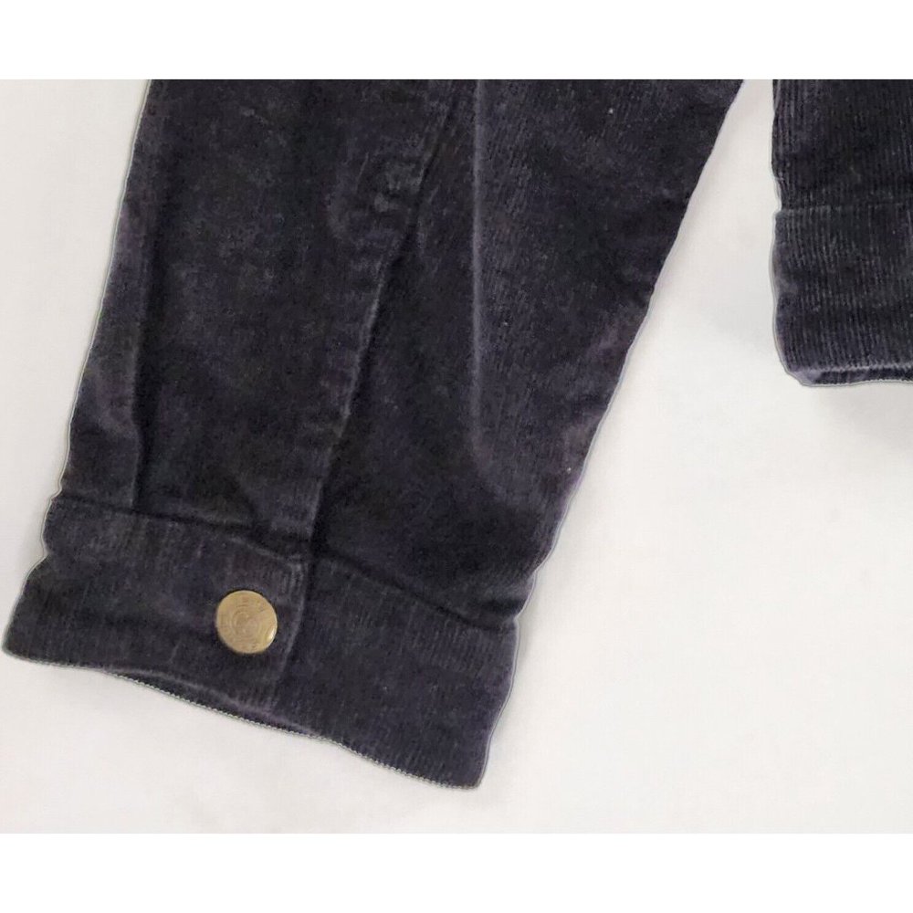 Cathy Daniels Jacket Womens Large Black Corduroy Rhinestone Western Snap On - Picture 10 of 11